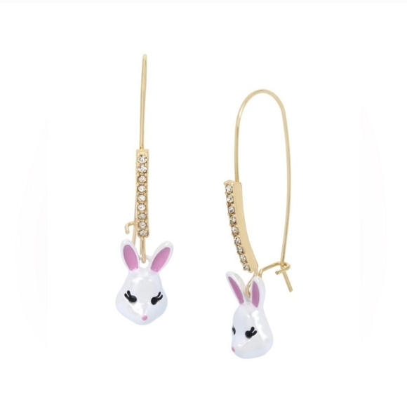 Betsey Johnson bunny 🐰 dangle BNWT - Picture 1 of 5